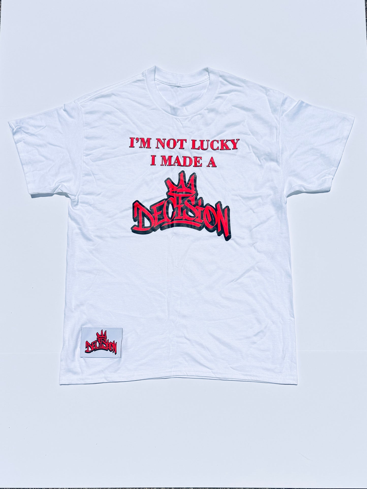 White printed large t shirt