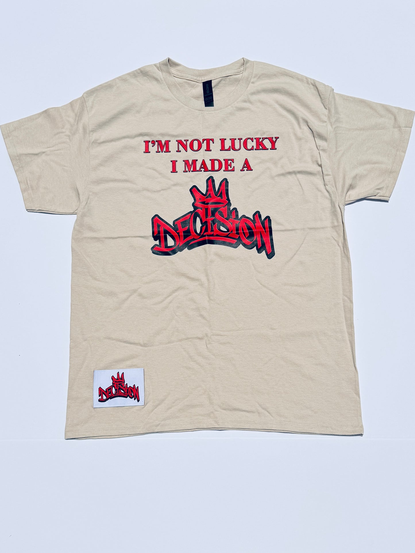 Brown printed T shirt